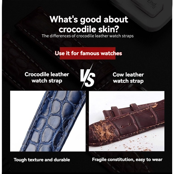 Crocodile leather watch strap  - огляд і ціна Cartier Watch Ballon Bleu