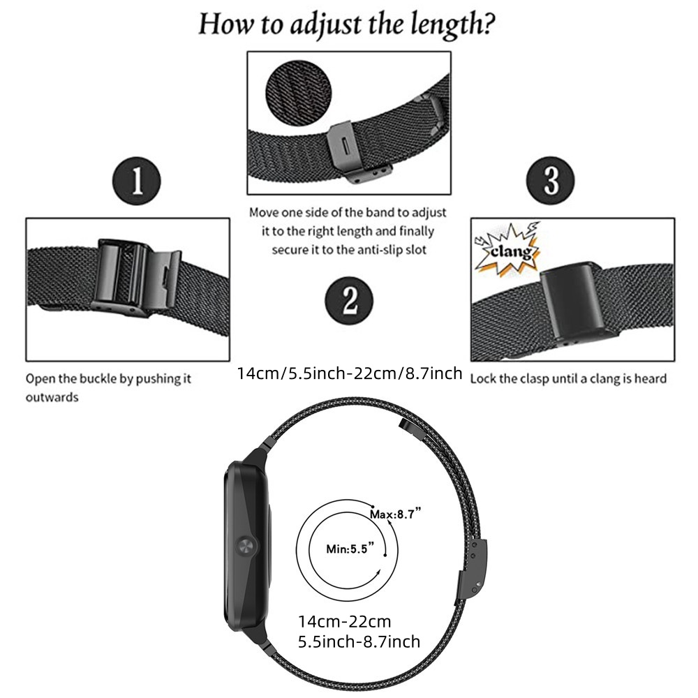 Metal Bands for Garmin Vivoact - огляд і ціна Mesh Strap Metal