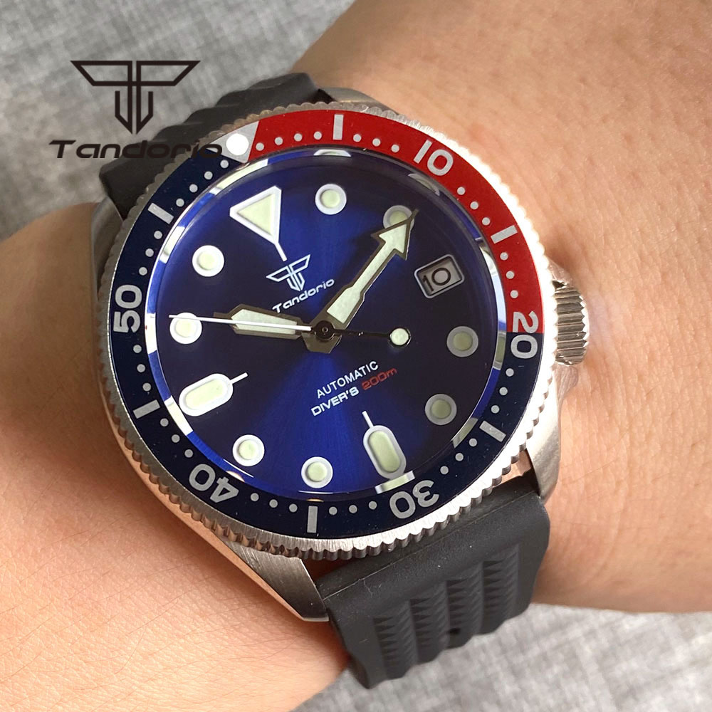 Tandorio NH35A 37mm Automatic  - огляд і ціна Rubber Strap Diver