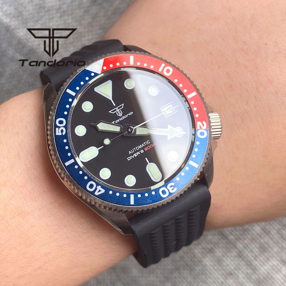 Tandorio NH35A 37mm Automatic  - огляд і ціна Rubber Strap Diver