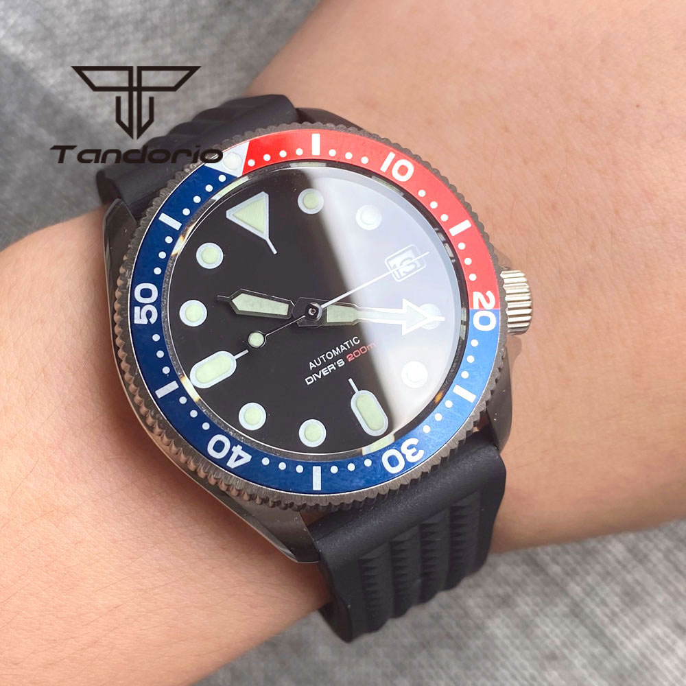 Tandorio NH35A 37mm Automatic  - огляд і ціна Rubber Strap Diver