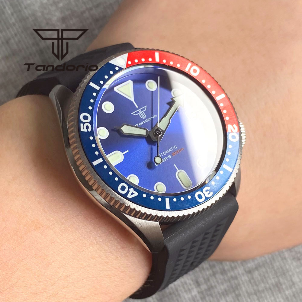 Tandorio NH35A 37mm Automatic  - огляд і ціна Rubber Strap Diver