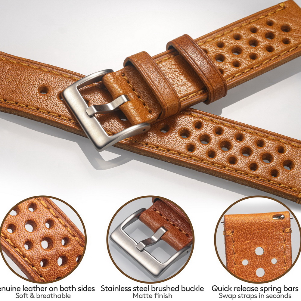 Hemsut Cowhide Watch Band Quic - огляд і ціна Canvas Strap Watch