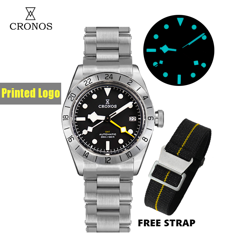 Cronos Vintage GMT 39mm NH34 A - огляд і ціна Tropic Strap Vintage